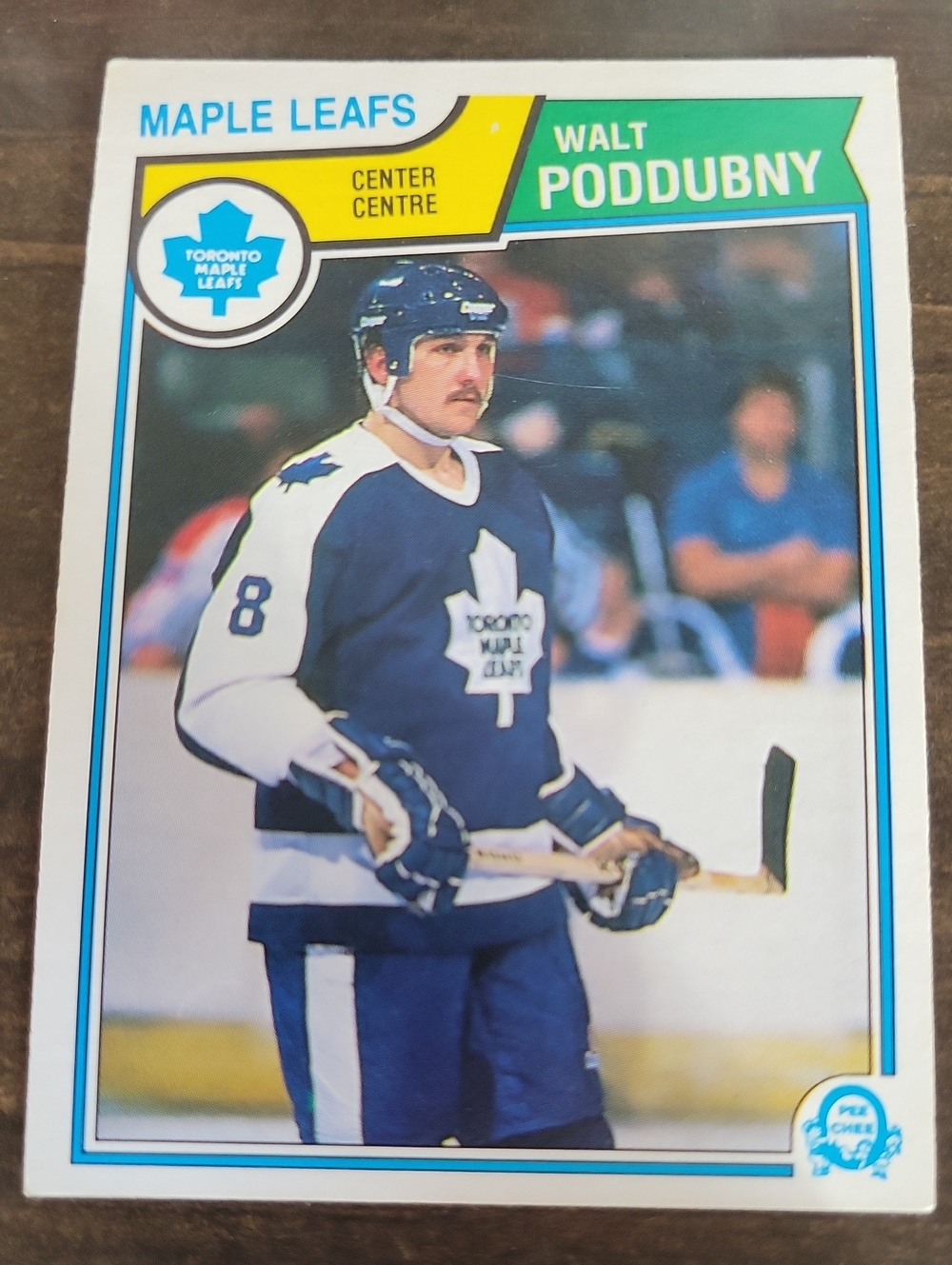 1983/84 OPC Walt Poddubny Toronto Maple Leafs Hockey Card - Blue & White